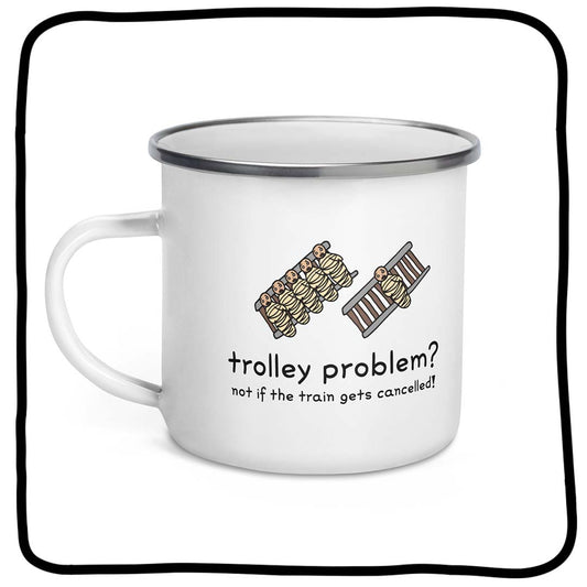 trolley problem mug