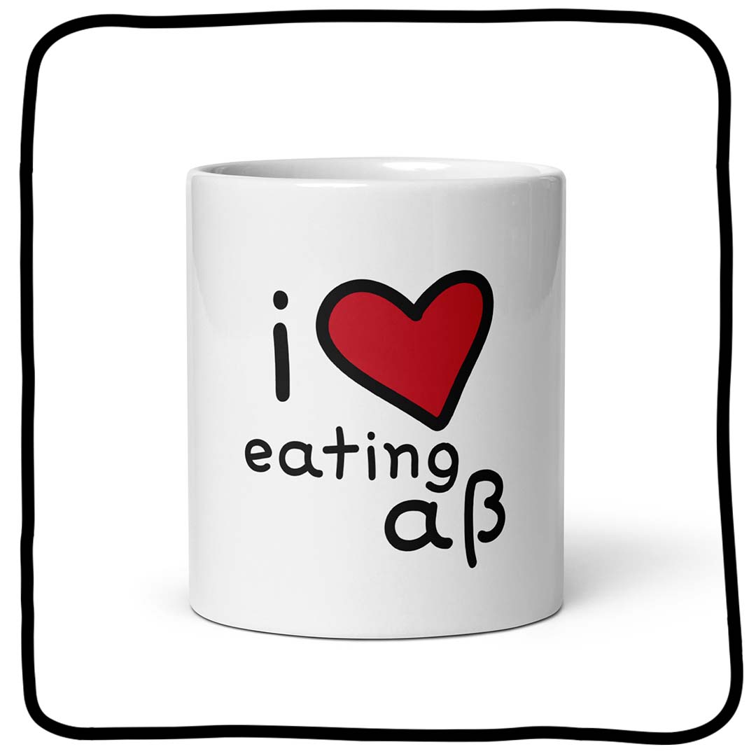 eating aß mug